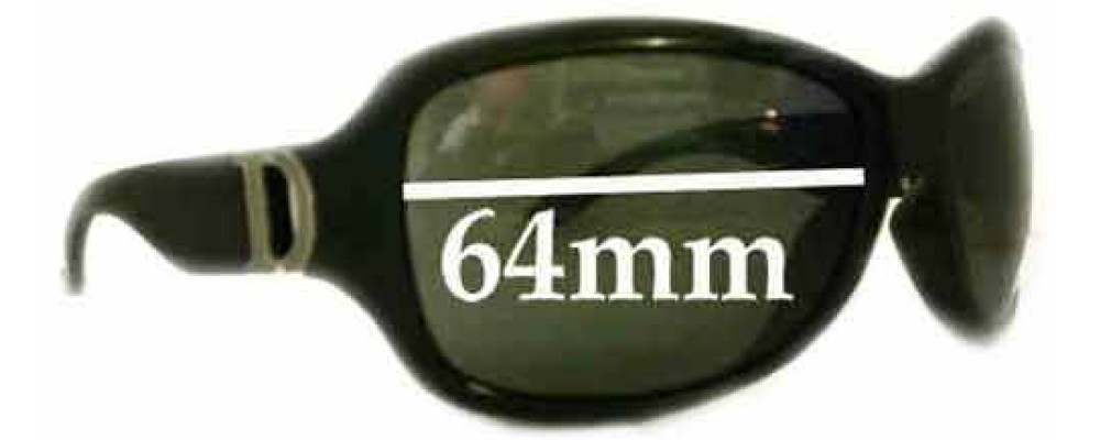 Sunglass Fix Replacement Lenses for Christian Dior Promenade 2 - 64mm Wide