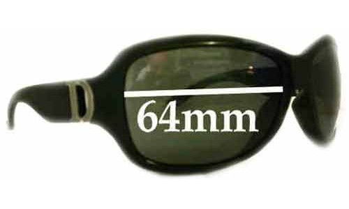 Sunglass Fix Replacement Lenses for Christian Dior Promenade 2 - 64mm Wide 