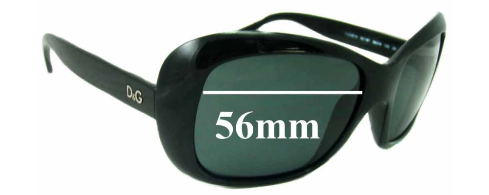 Dolce & Gabbana DG8074 Replacement Sunglass Lenses - 56mm wide