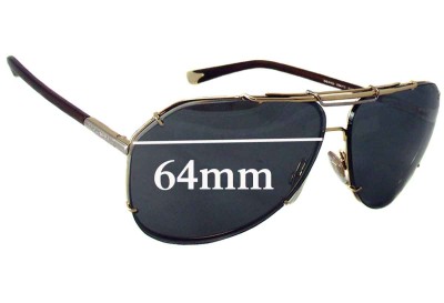Dolce & Gabbana DG2102 Replacement Lenses 64mm wide 