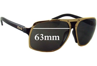 Dolce & Gabbana D&G 6050 Replacement Sunglass Lenses - 63mm Wide 
