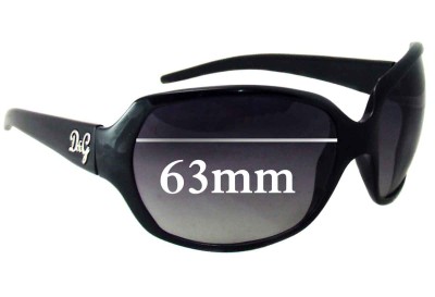 Dolce & Gabbana DG8018 Replacement Lenses 63mm wide 