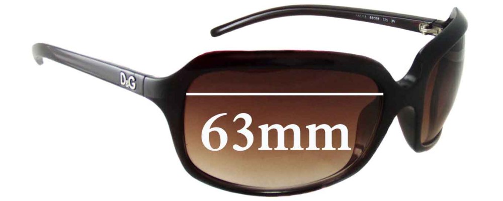 Sunglass Fix Replacement Lenses for Dolce & Gabbana DG8071 - 63mm Wide