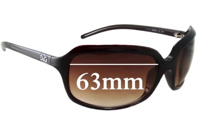 Dolce & Gabbana DG8071 Replacement Lenses 63mm wide 