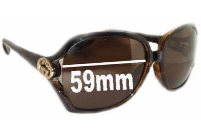 Gucci GG2986/S Replacement Lenses 59mm wide 