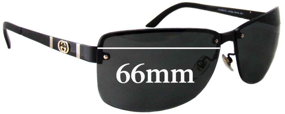 Gucci GG4235/F/S Replacement Sunglass Lenses - 66mm wide