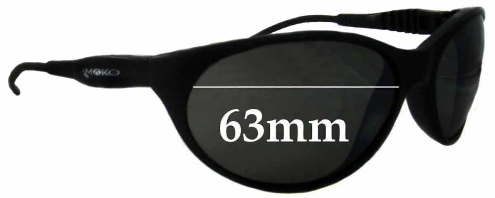 Sunglass Fix Replacement Lenses for Mako Unknown Model - 63mm Wide