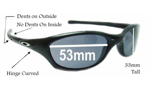 Sunglass Fix Replacement Lenses for Oakley Fives 2.0 - 53mm Wide 
