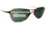Sunglass Fix Replacement Lenses for Oakley Warden - 60mm Wide 