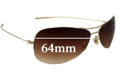  Sunglass Fix Replacement Lenses for Oliver Peoples Commodore - 64mm Wide 