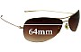 Sunglass Fix Replacement Lenses for Oliver Peoples Commodore - 64mm Wide 