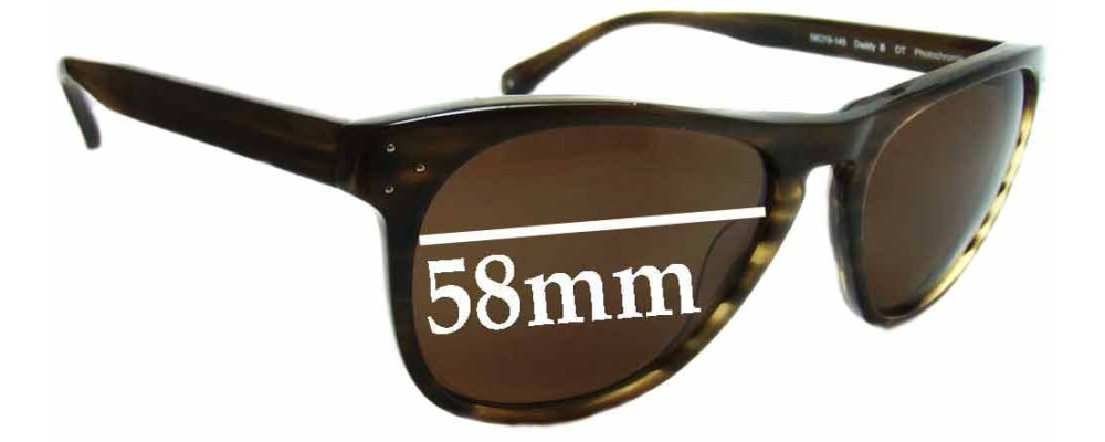 Sunglass Fix Replacement Lenses for Oliver Peoples Daddy B - 58mm Wide
