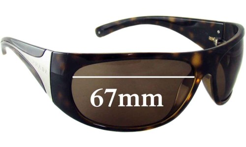 Sunglass Fix Replacement Lenses for Prada SPR06I - 67mm Wide 
