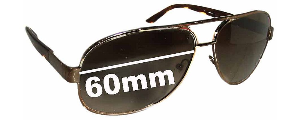 Prada SPR50L Replacement Sunglass Lenses - 60mm wide lens