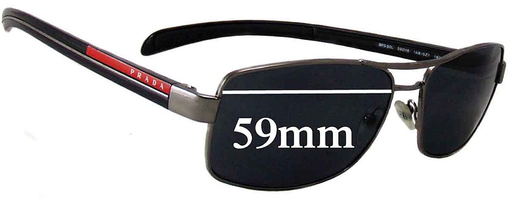 Prada SPS50L Replacement Sunglass Lenses - 59mm Wide