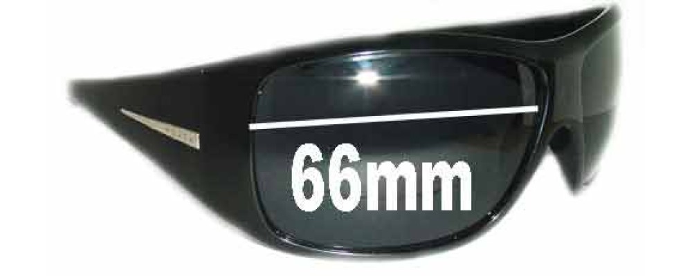 Prada Unidentifed Replacement Sunglass Lenses - 66mm Wide 