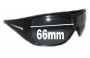 Sunglass Fix Replacement Lenses for Prada Unknown Model - 66mm Wide 