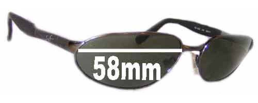 Sunglass Fix Replacement Lenses for Ray Ban RB3252 Predator - 58mm Wide