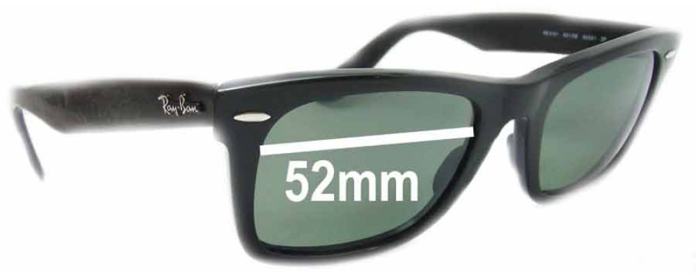 Sunglass Fix Replacement Lenses for Ray Ban RB2151 Wayfarer - 52mm Wide