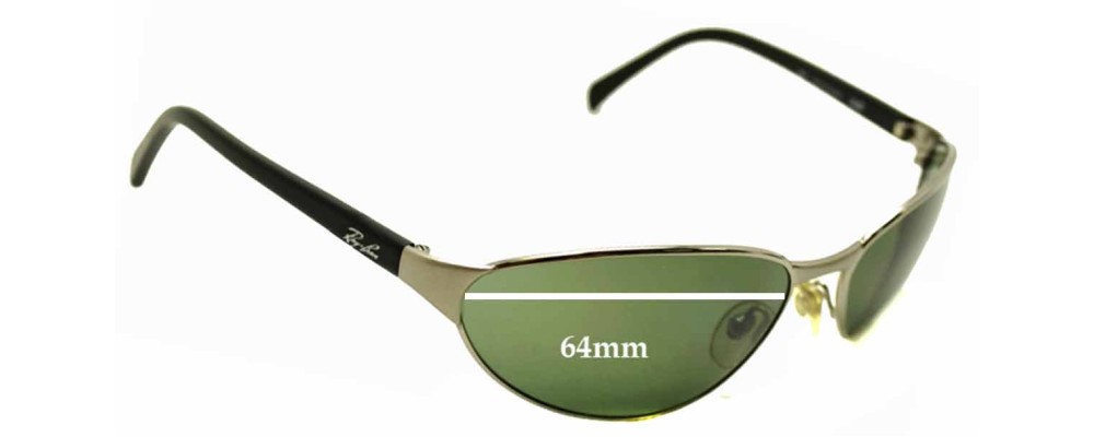 Sunglass Fix Replacement Lenses for Ray Ban RB3102 Predator  - 64mm Wide