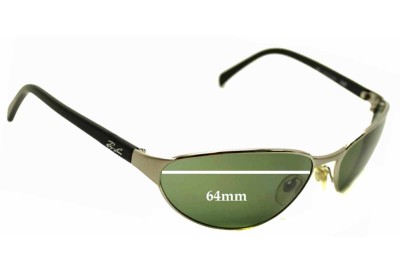 Ray Ban RB3102 Predator  Replacement Lenses 64mm wide 