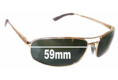 Ray Ban RB3360 Replacement Lenses 59mm wide 