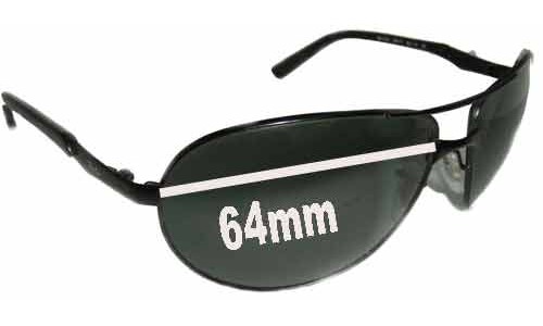 Sunglass Fix Replacement Lenses for Ray Ban RB3393 Warrior - 64mm Wide 