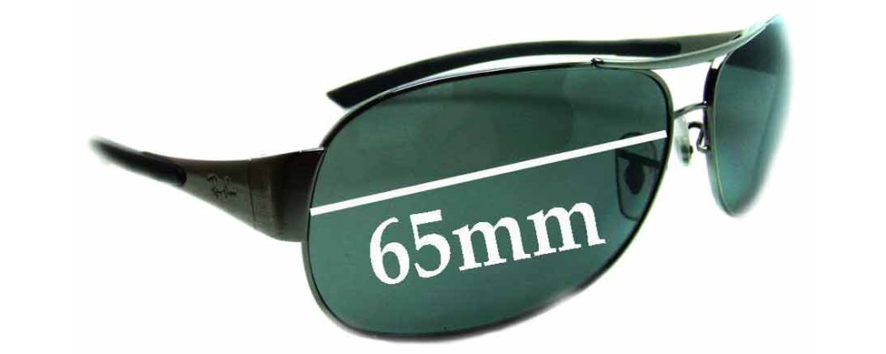 Sunglass Fix Replacement Lenses for Ray Ban RB3404 - 65mm Wide