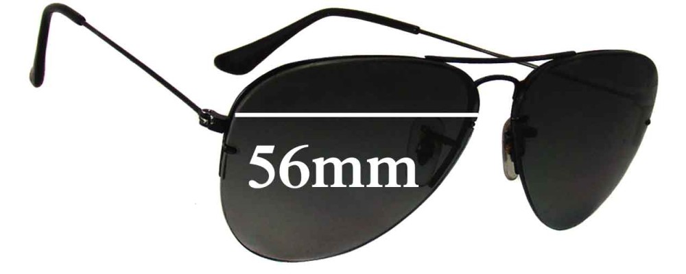 Sunglass Fix Replacement Lenses for Ray Ban RB3460 - 56mm Wide