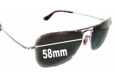  Sunglass Fix Replacement Lenses for Ray Ban RB8034-K - 58mm Wide 