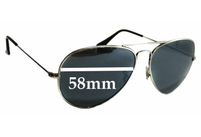 Ray Ban RB8041 Replacement Lenses 58mm wide 