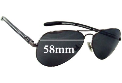 Ray Ban RB8307 Tech Replacement Lenses 58mm wide 