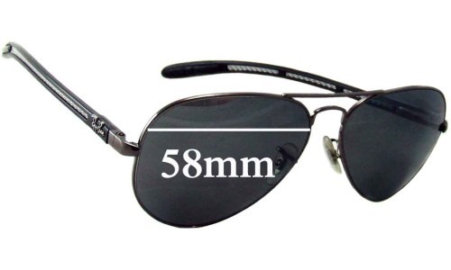 Sunglass Fix Replacement Lenses for Ray Ban RB8307 Tech - 58mm Wide 
