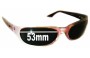 Sunglass Fix Replacement Lenses for Smith Vice Pink - 53mm Wide 