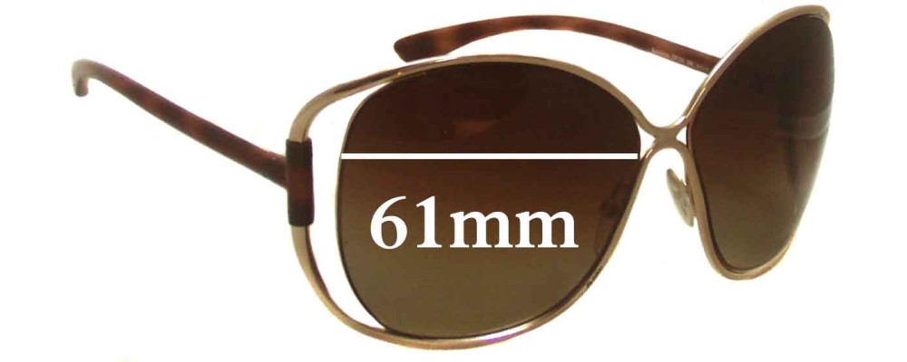 Sunglass Fix Replacement Lenses for Tom Ford Emmeline TF155 - 61mm Wide