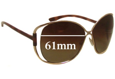 Tom Ford Emmeline TF155 Replacement Sunglass Lenses - 61mm Wide 