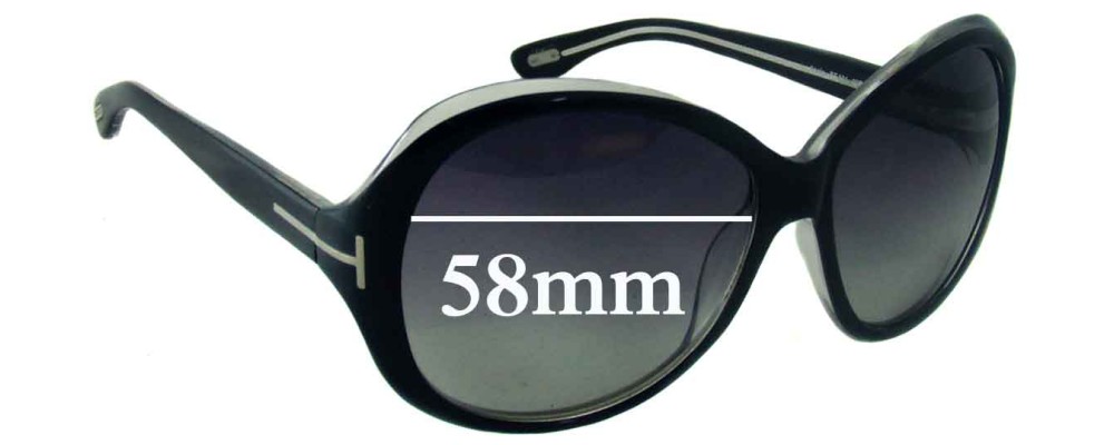 Sunglass Fix Replacement Lenses for Tom Ford Cecile TF171 - 58mm Wide