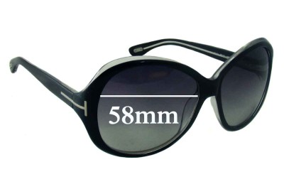 Tom Ford Cecile TF171 Replacement Sunglass Lenses - 58mm Wide 