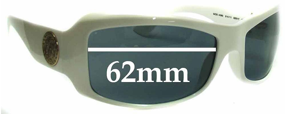 Sunglass Fix Replacement Lenses for Versace MOD 4093 - 62mm Wide