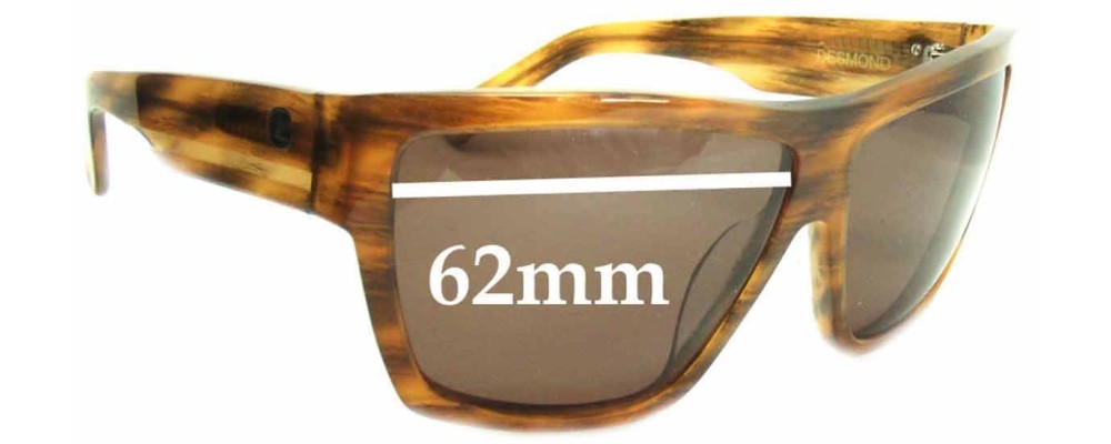 Sunglass Fix Replacement Lenses for Von Zipper Desmond - 62mm Wide