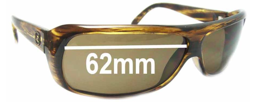 Sunglass Fix Replacement Lenses for Von Zipper Monza - 62mm Wide