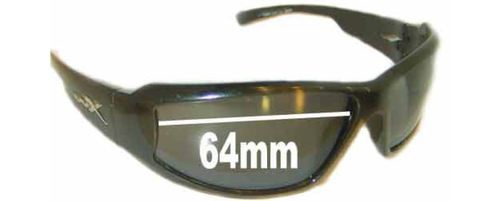 Sunglass Fix Replacement Lenses for Wiley X Airborne - 64mm Wide