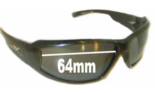Sunglass Fix Replacement Lenses for Wiley X Airborne - 64mm Wide 