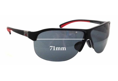 Adidas A178 L Halfrim Replacement Lenses 71mm wide 