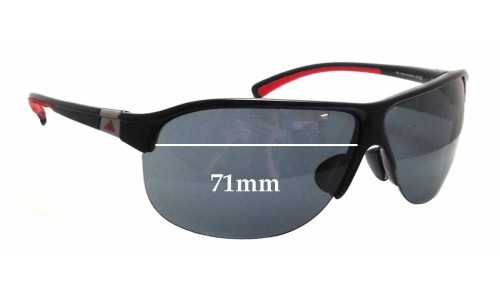 Sunglass Fix Replacement Lenses for Adidas A178 L Halfrim - 71mm Wide 