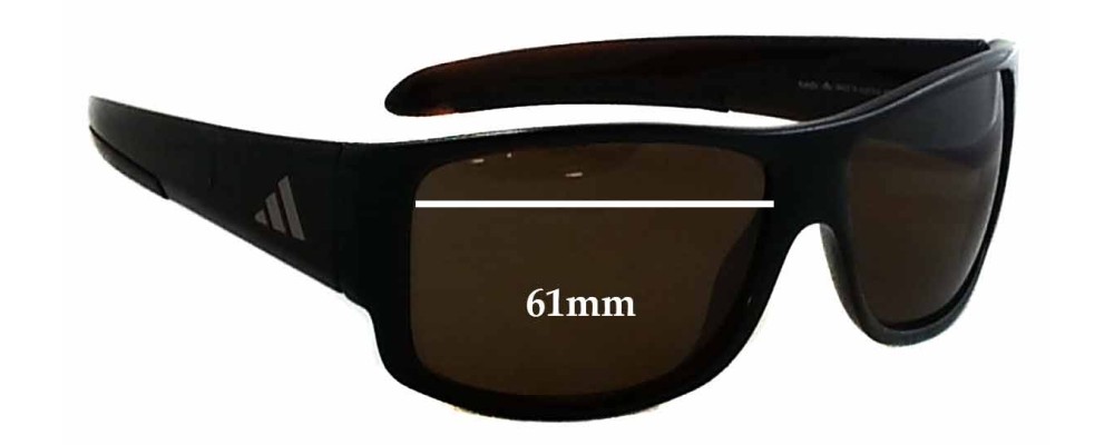 Sunglass Fix Replacement Lenses for Adidas A374 Kundo - 61mm Wide