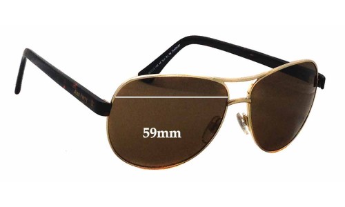 Sunglass Fix Replacement Lenses for Alex Perry AP Sun Rx 09 - 59mm Wide 