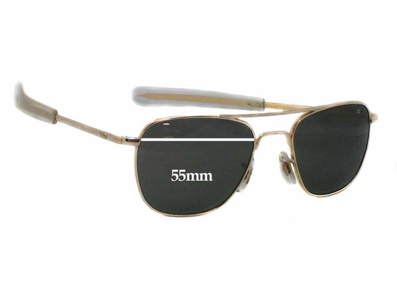 AO Eyewear Original Pilots Sunglasses Gold / Green Lens / 55 mm