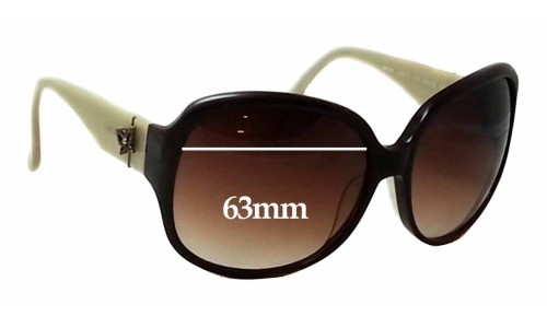 Sunglass Fix Replacement Lenses for Anna Sui AS813 - 63mm Wide 