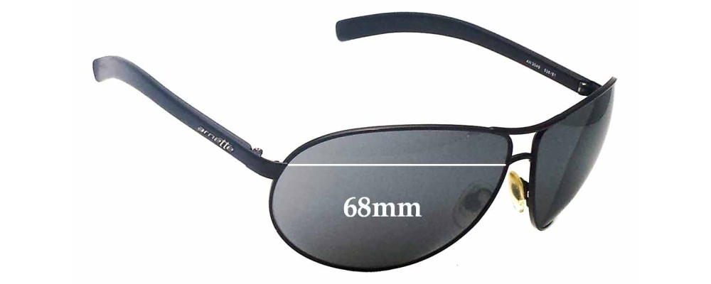 Sunglass Fix Replacement Lenses for Arnette Lock Down AN3049 - 68mm Wide